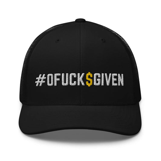 Hats Black Snapback Custom Trucker Hat OFUCK$GIVEN Funny NSFW Cap for Men & Women Infidel Collective