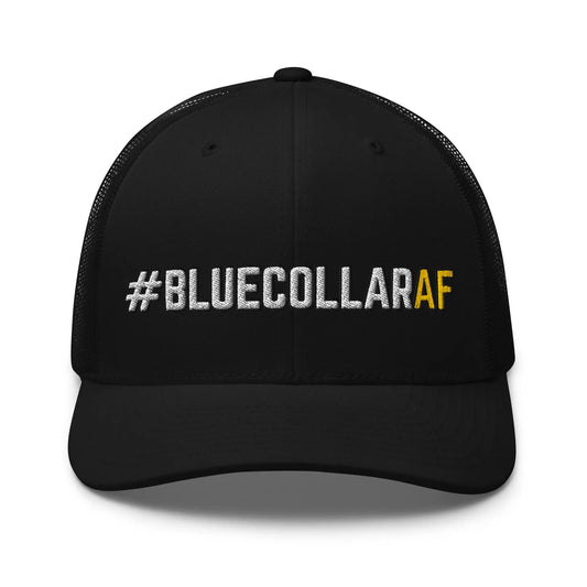 Hats Black Snapback Custom Trucker Hats #BLUECOLLARAF Badass Cap for Men & Women Infidel Collective