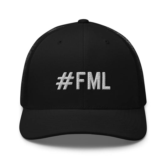 Hats Black Snapback Custom Trucker Hats #FML Cap for Men & Women Funny Everyday Humor Infidel Collective