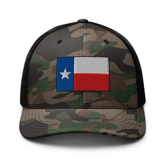 Hats Camo-Black Snapback Custom Trucker Hats Best Texas Flag Camo Cap for Men & Women Infidel Collective