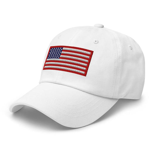 Hats  Custom Ball Cap with Red White & Blue USA Flag Embroidered Hat Infidel Collective