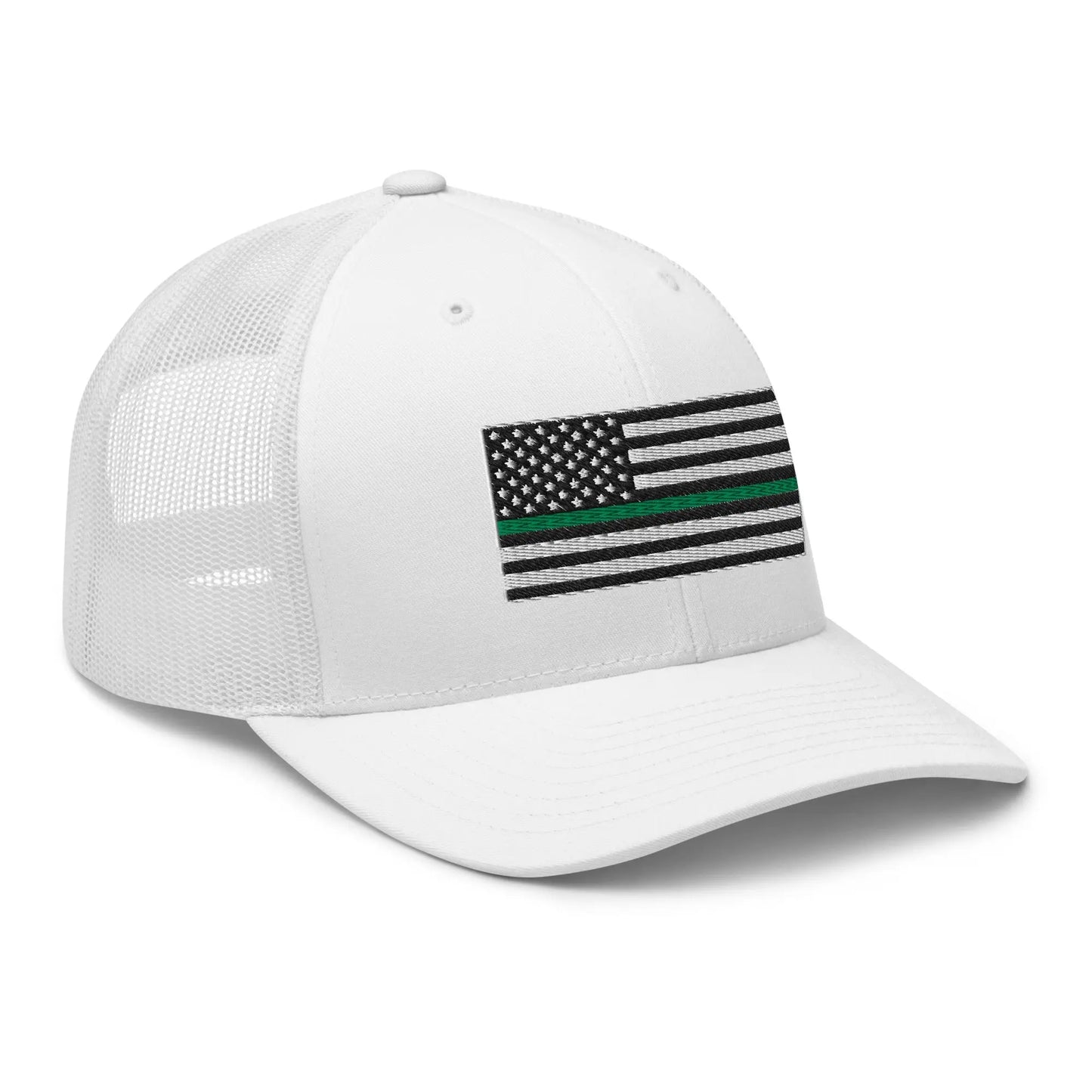 Hats Snapback Custom Trucker Hats Thin Green Line Flag for Men & Women Infidel Collective