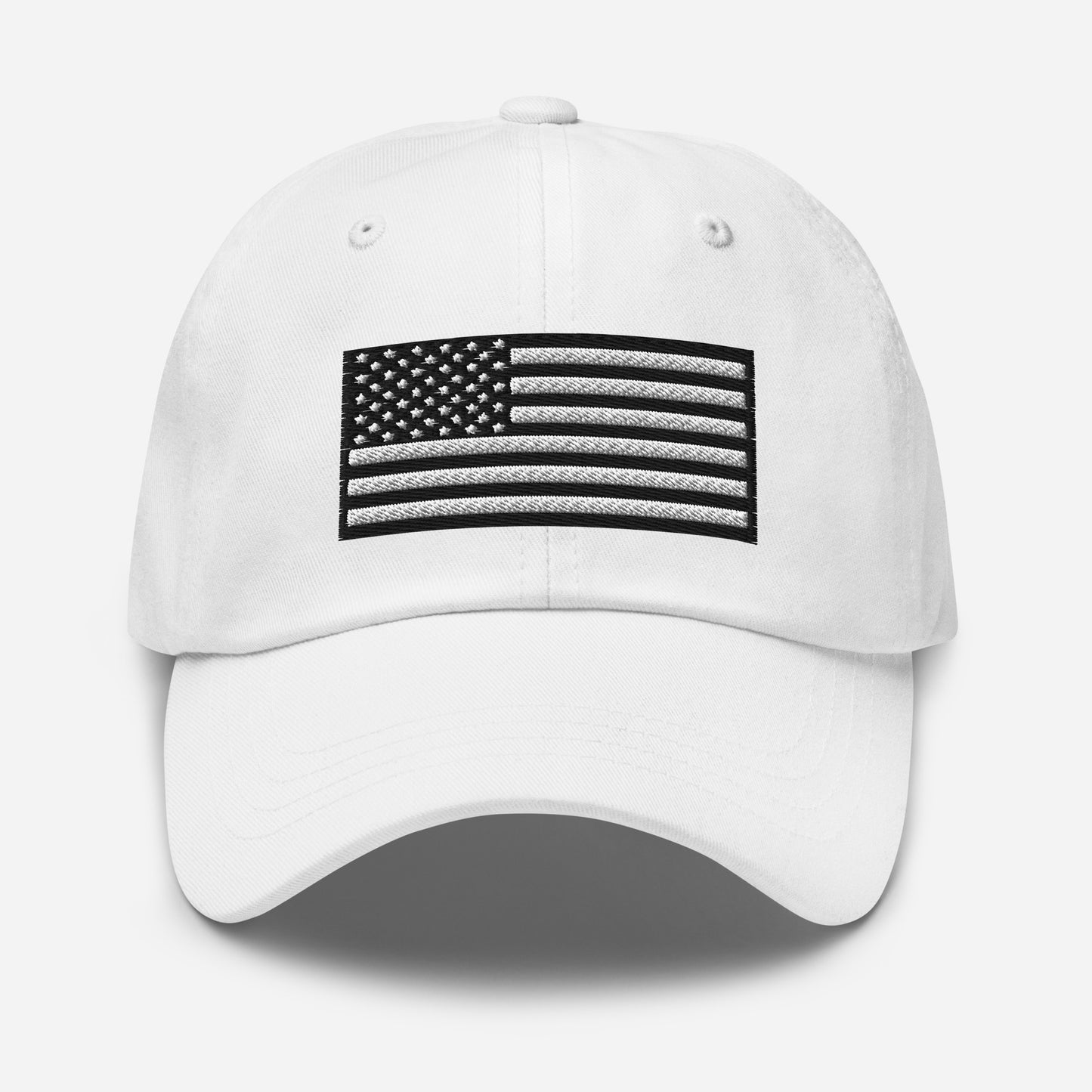 Embroidered Black and White USA Flag Classic Ball Cap – Patriotic Hat in 11 Colors  Infidel Collective
