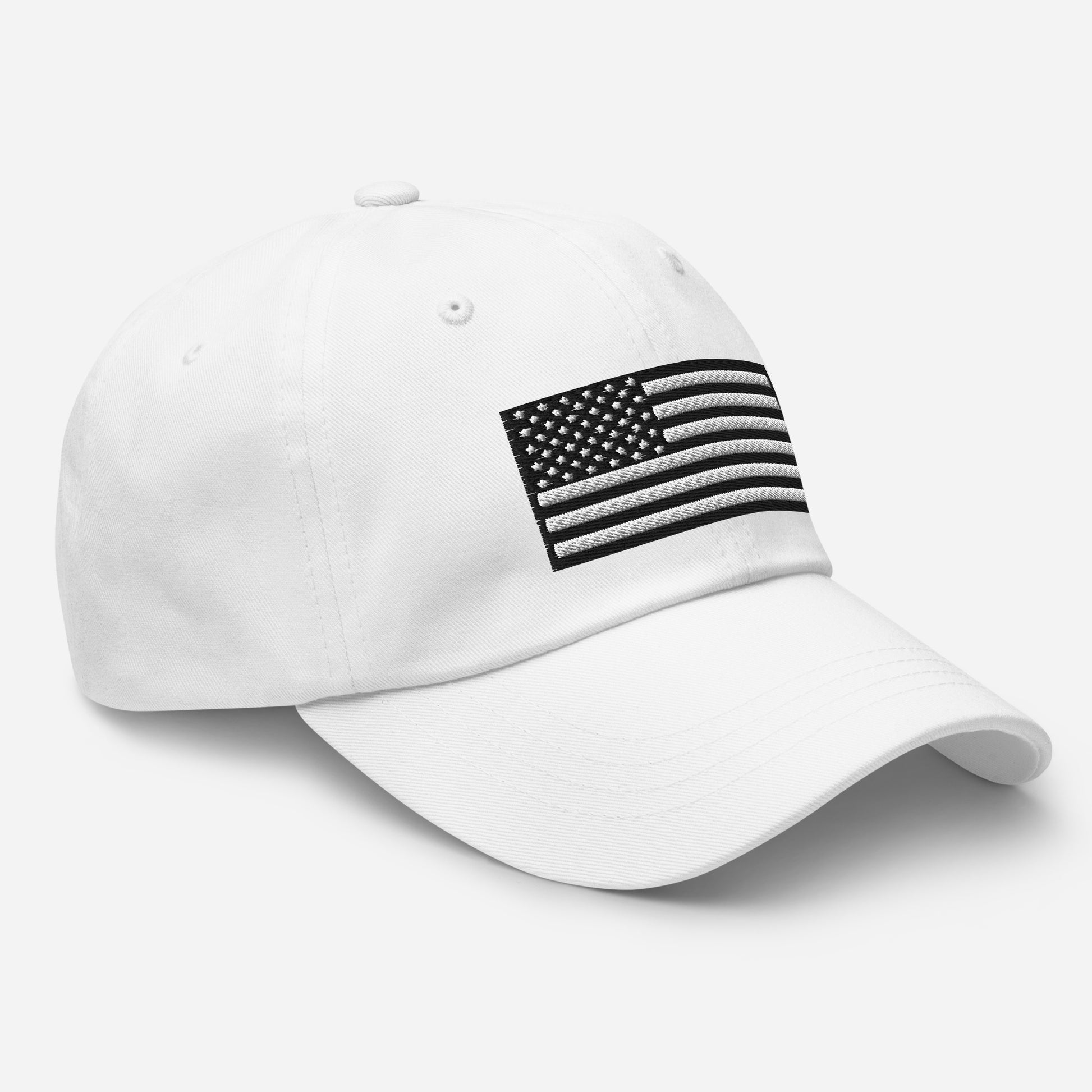 Embroidered Black and White USA Flag Classic Ball Cap – Patriotic Hat in 11 Colors  Infidel Collective