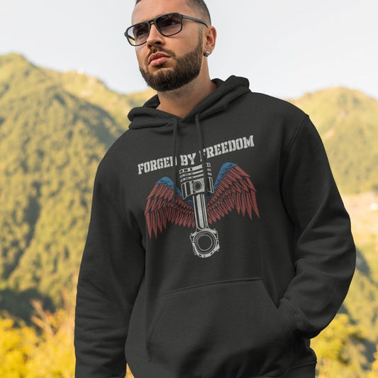Forged by Freedom Patriotic Black Hoodie Infidel Collective