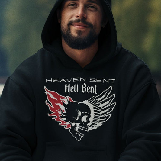 Heaven Sent Hell Bent Black Hoodie Infidel Collective