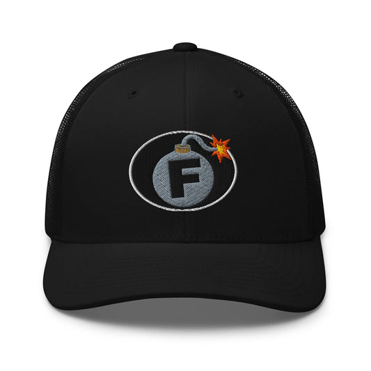 Hats Black Custom Snapback Trucker Hat Funny NSFW F-Bomb Cap in 20 Colors Infidel Collective