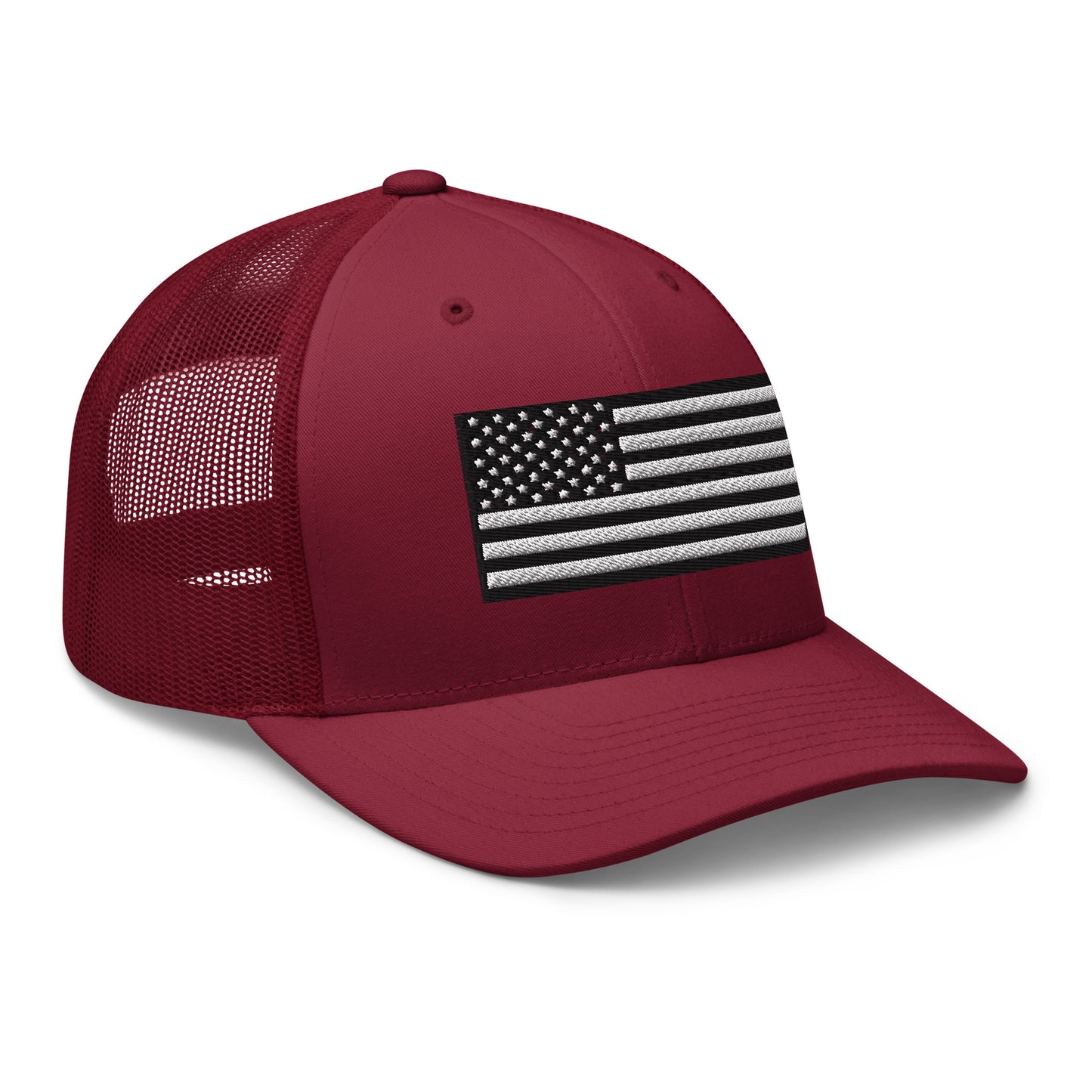 Monochrome US Flag Patriotic Hat - Snapback Custom Trucker Hats is 20 Colors Infidel Collective