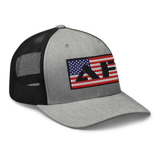 AF American Freedom Flag Snapback Custom Trucker Hat Infidel Collective
