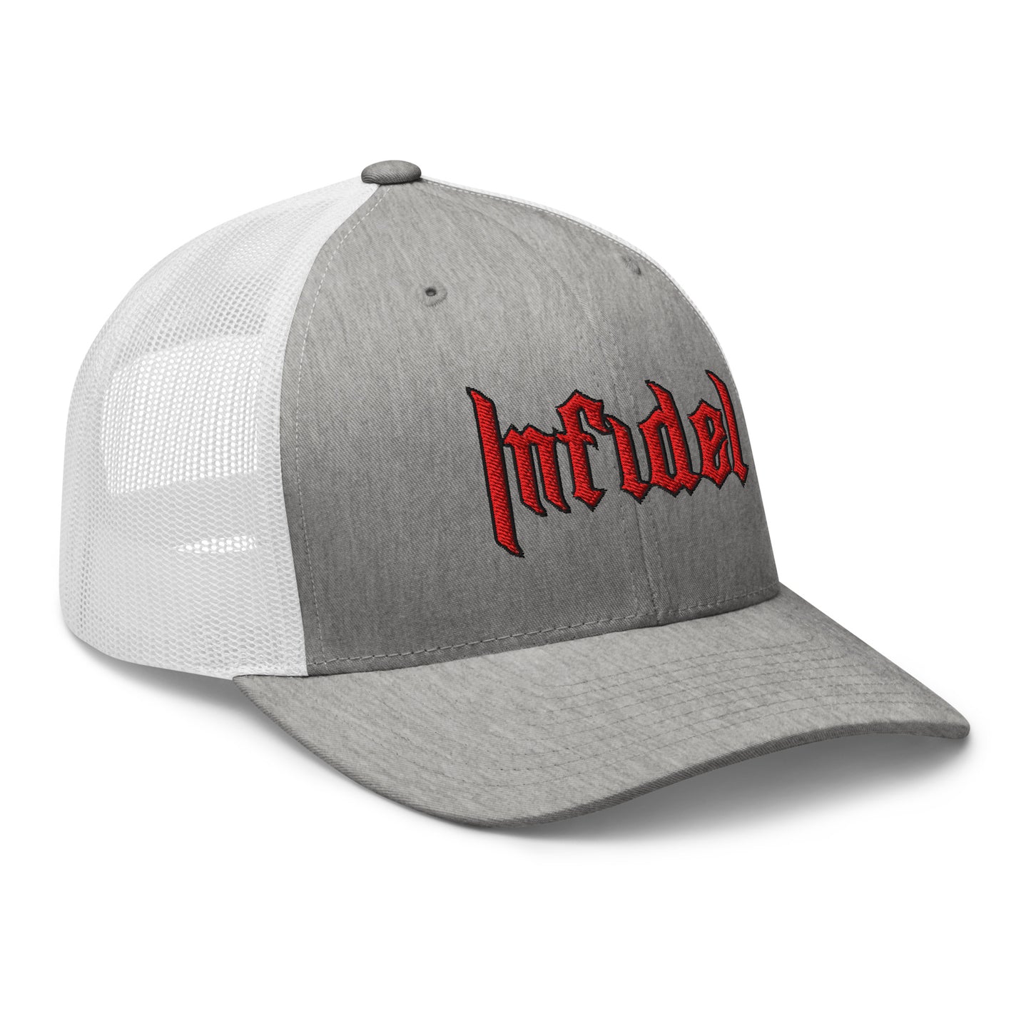 Snapback Custom Trucker Hats INFIDEL Red Stitch Badass Cap for Men & Women Infidel Collective