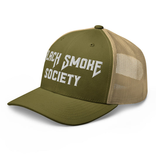 Hats Snapback Custom Trucker Hat to Rep the Black Smoke Society Lifestyle Infidel Collective