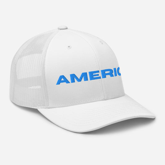 Cool AMERICA Custom Patriotic Hats Embroidered in Blue Stitch (11 Colors) Infidel Collective