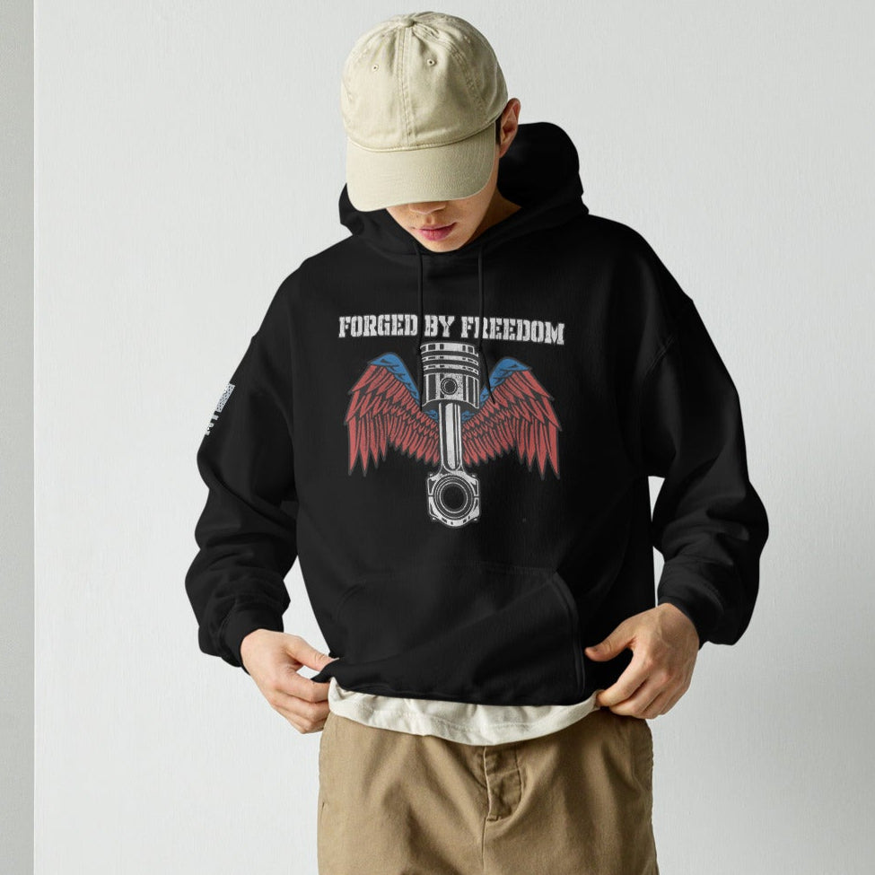 Forged by Freedom Patriotic Black Hoodie Infidel Collective