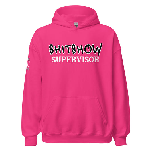 Shitshow Supervisor Bright Pink Hoodie  Infidel Collective