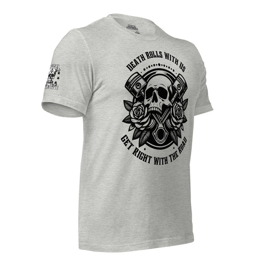 Badass Biker Road Warrior Grey T Shirt Infidel Collective