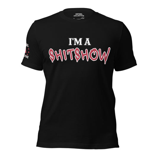 Funny NSFW Shirt – I’m a Shitshow Tee in Red on Black  Infidel Collective