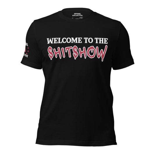 Funny NSFW Shirt – Welcome to the Shitshow Tee in Red on Black T-Shirt  Infidel Collective