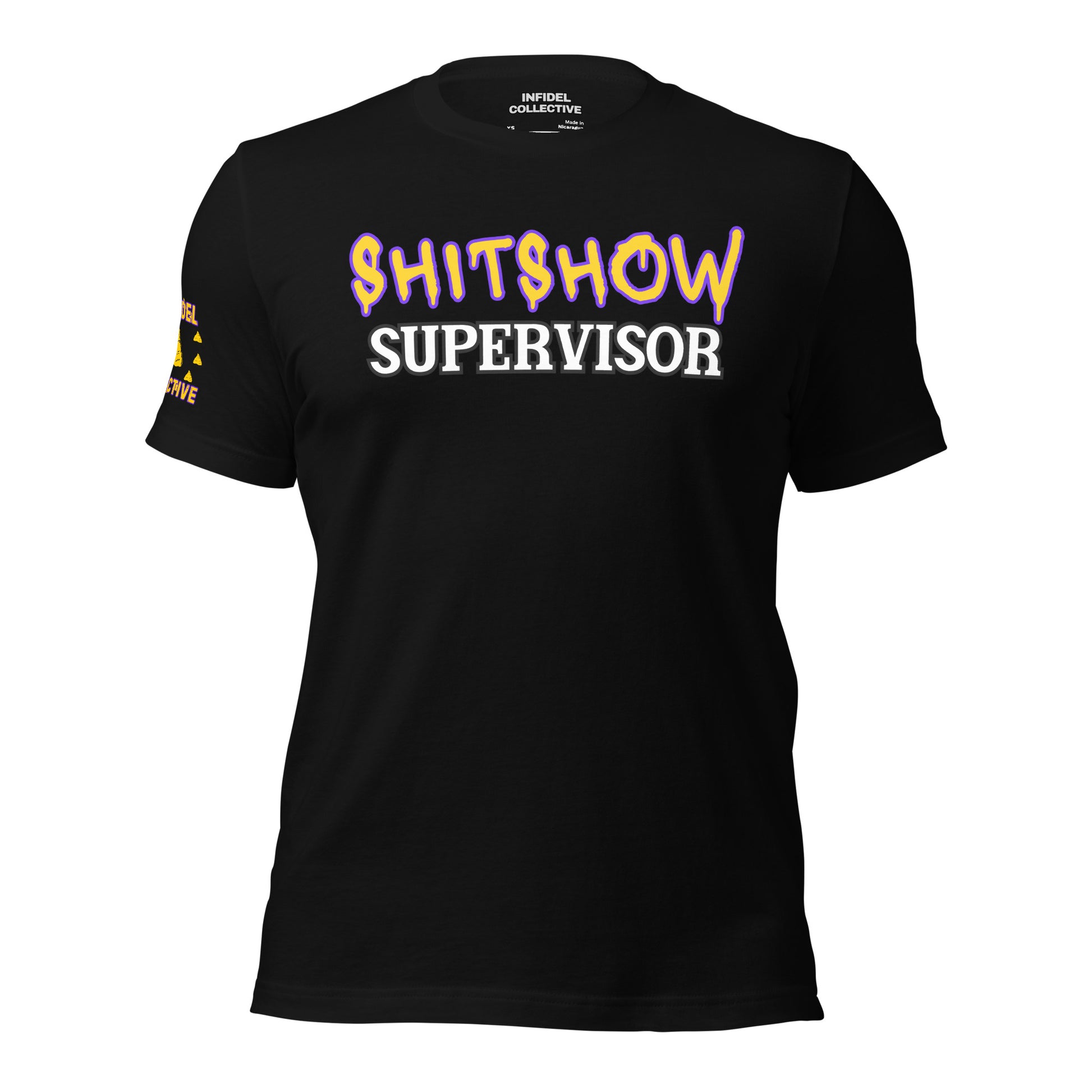 Funny NSFW Shirt – Shitshow Supervisor Tee in Yellow on Black T-Shirt  Infidel Collective
