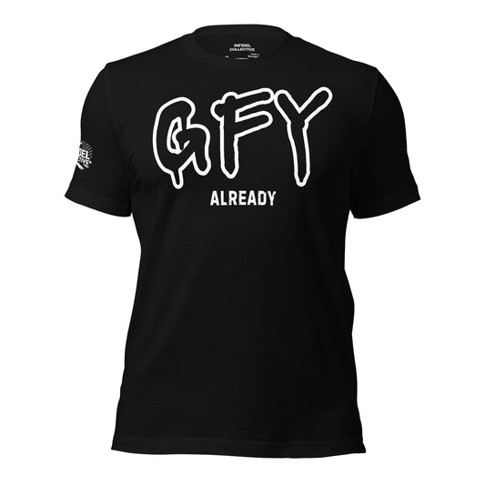 NSFW GFY Graffiti Black T Shirt - Graphic Tees Men & Women Rock Infidel Collective