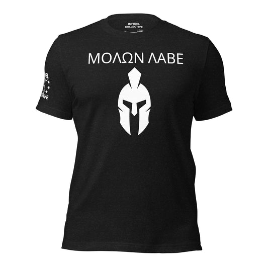 Molon Labe Spartan Helmet T-Shirt  Infidel Collective