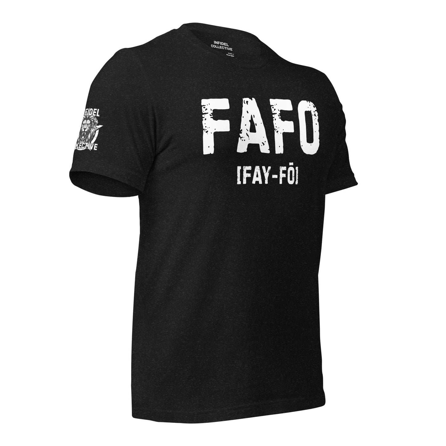 NSFW FAFO Definition Black T Shirt and No-BS Attitude Infidel Collective