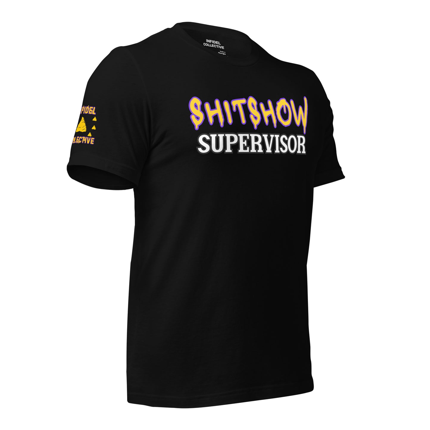Funny NSFW Shirt – Shitshow Supervisor Tee in Yellow on Black T-Shirt  Infidel Collective