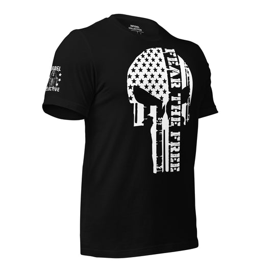 Fear the Free T-Shirt | Patriotic Skull Flag Graphic Tee  Infidel Collective