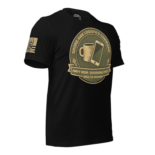 Shoreside Logistics Command Women's Black Tee Infidel Collective