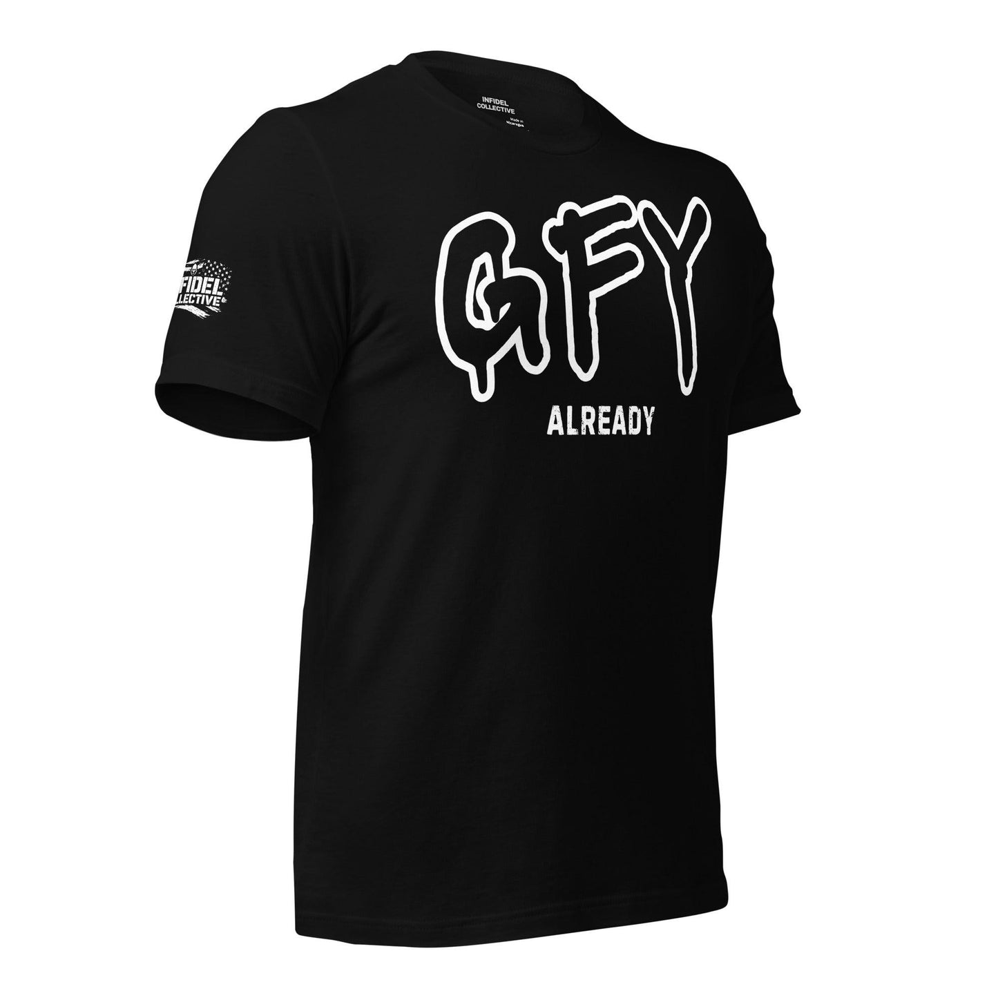 NSFW GFY Graffiti Black T Shirt - Graphic Tees Men & Women Rock Infidel Collective