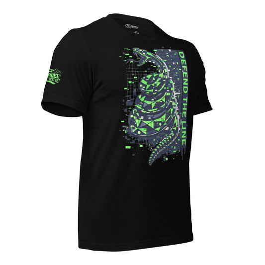 Defend the Line Digital Black T-Shirt Infidel Collective