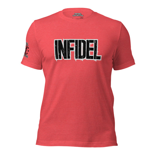 Fearless INFIDEL Heather Red T-Shirt  Infidel Collective