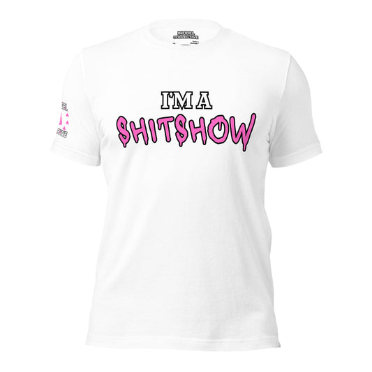 Funny NSFW Shirt – I’m a Shitshow Graphic Tee in Pink on White  Infidel Collective