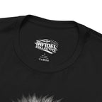 Infidel eagle head front print black tee from Infidel Collective