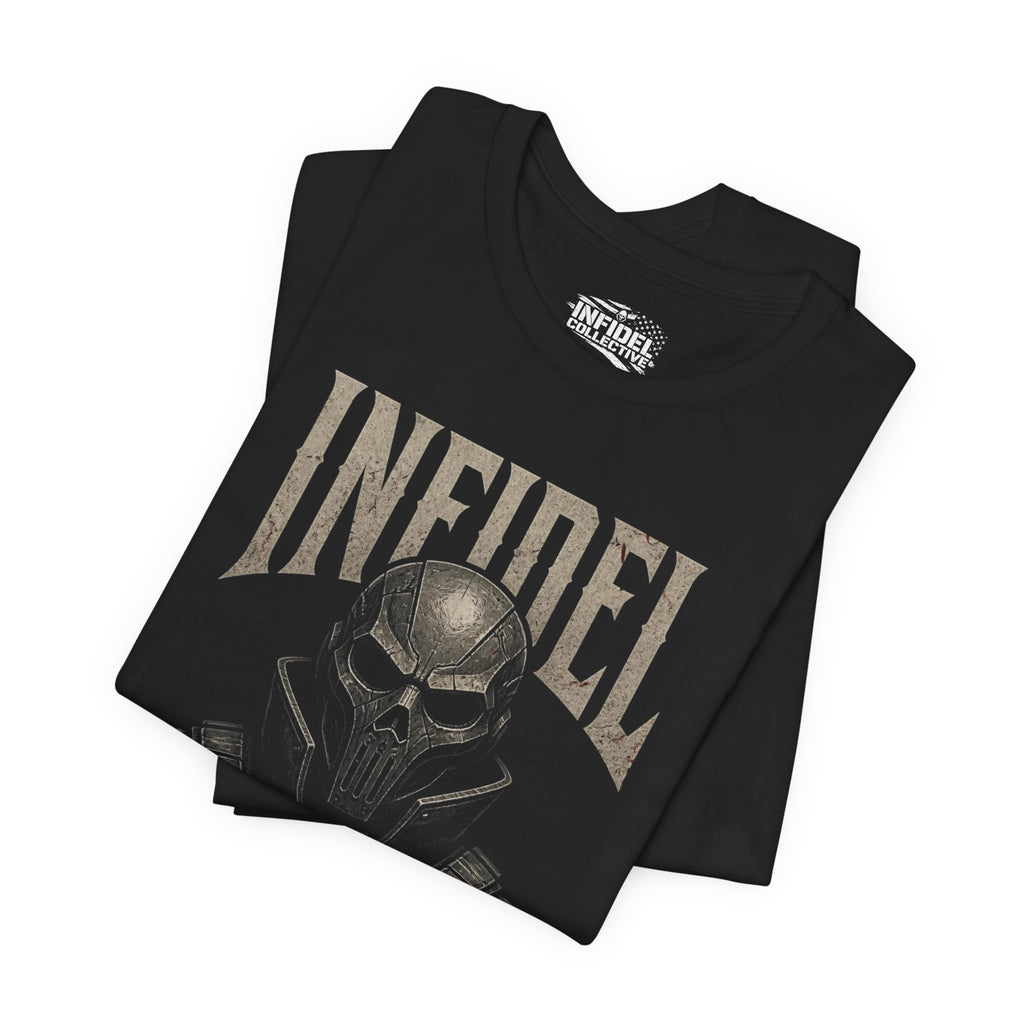 Infidel Not Your Savior Armored Death Mask Tee