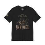 American Infidel patriot raider front graphic black tee from Infidel Collective