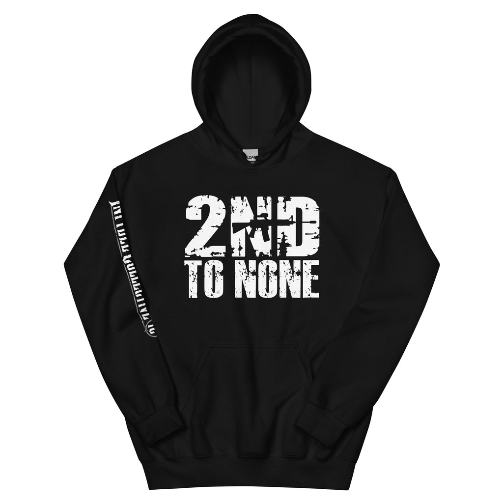 2nd to None Second Amendment front print black hoodie from Infidel Collective