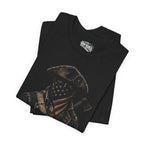 American Infidel patriot raider front graphic black tee from Infidel Collective