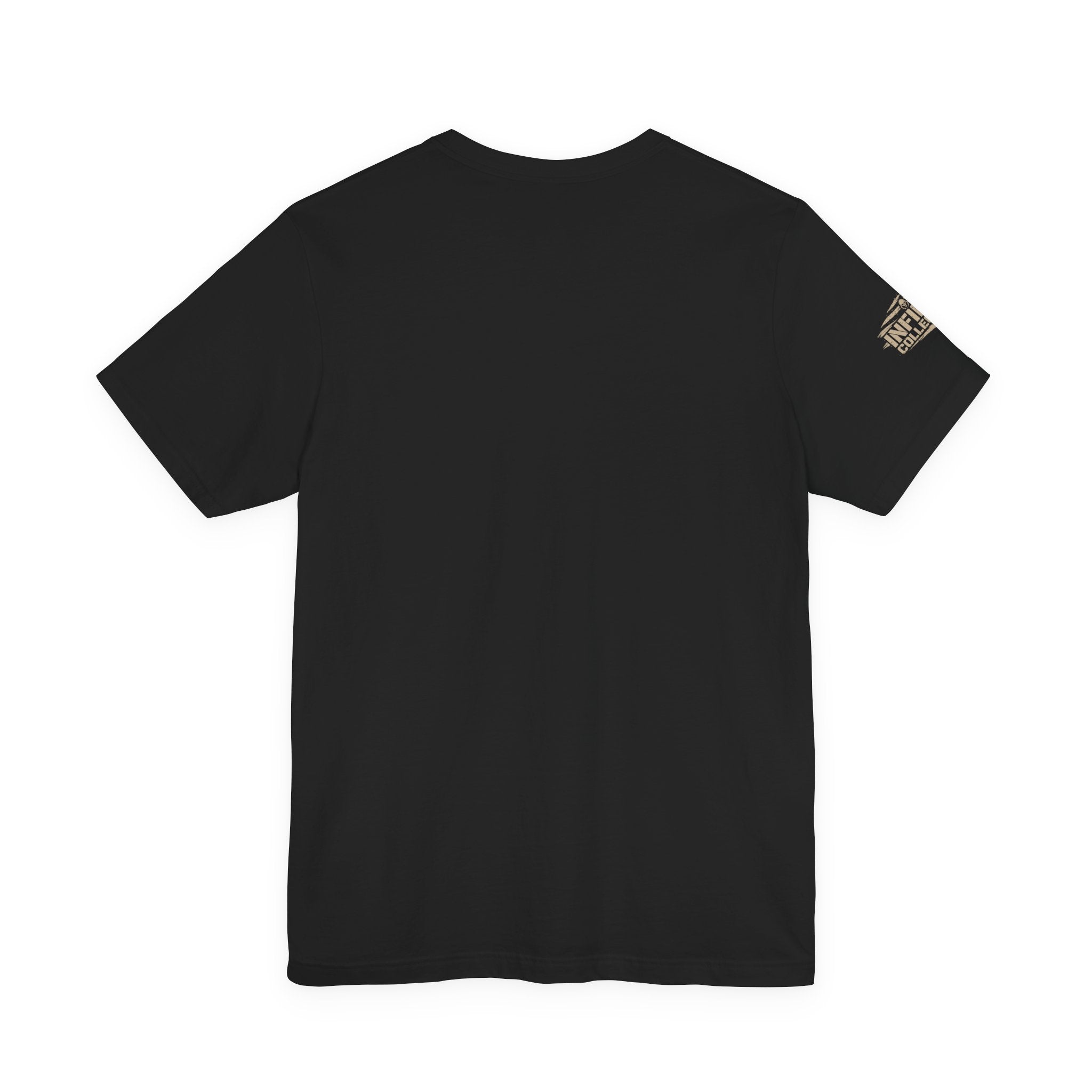 Descendant of Freedom Fighters Infidel front graphic black tee from Infidel Collective