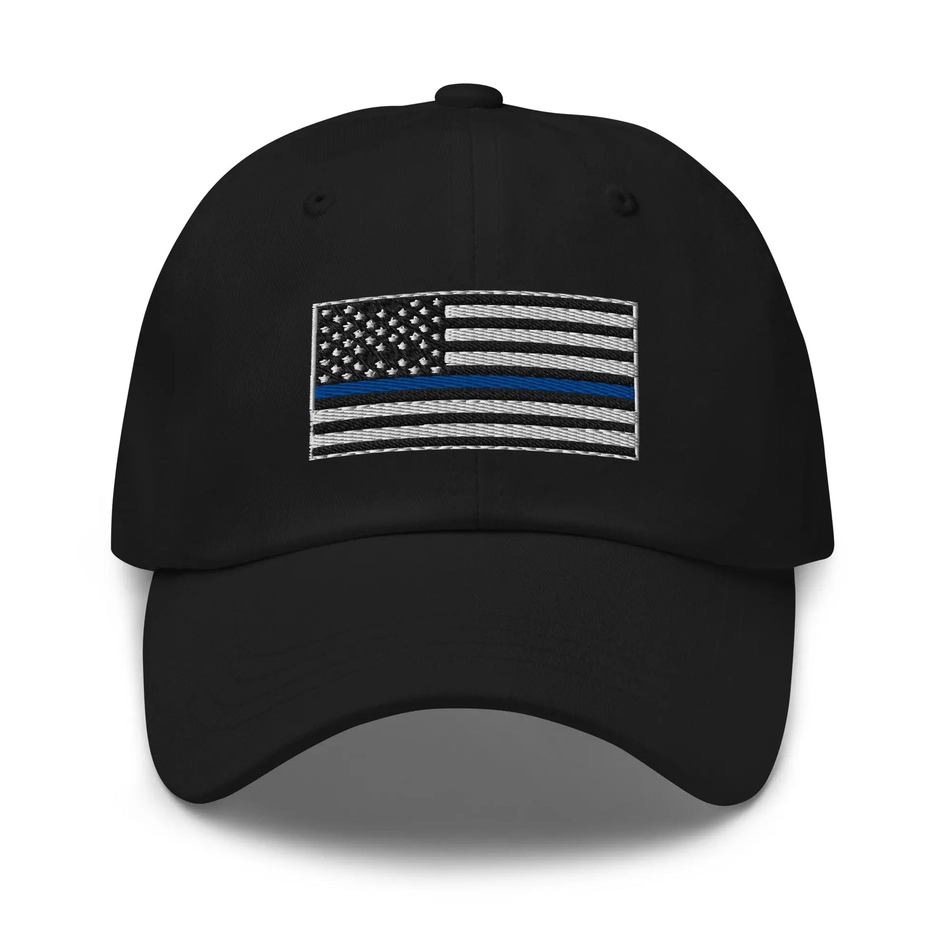 Hats Black Classic Ball Cap with Back the Blue USA Flag Embroidery Infidel Collective
