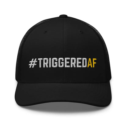 Hats Black Snapback Custom Trucker Hat NSFW #TRIGGEREDAF for Men & Women Funny AF Infidel Collective