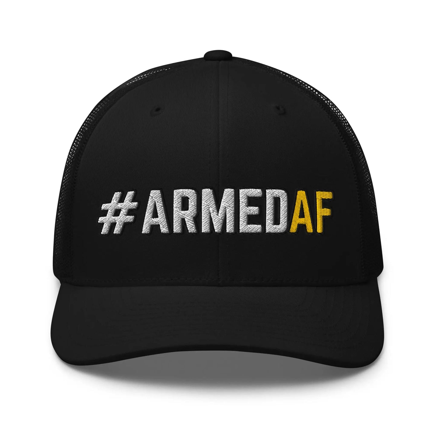 Hats Black Snapback Custom Trucker Hats 2A #ARMEDAF Cool Cap for Men & Women Infidel Collective