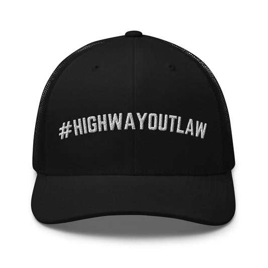 Hats Black Snapback Custom Trucker Hats #HIGHWAYOUTLAW CDL Slang Cap for Men & Women Infidel Collective