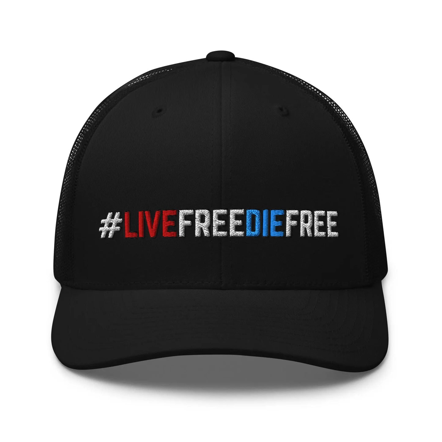 Hats Black Snapback Custom Trucker Hats #LIVEFREEDIEFREE Patriotic Cap for Men & Women Infidel Collective