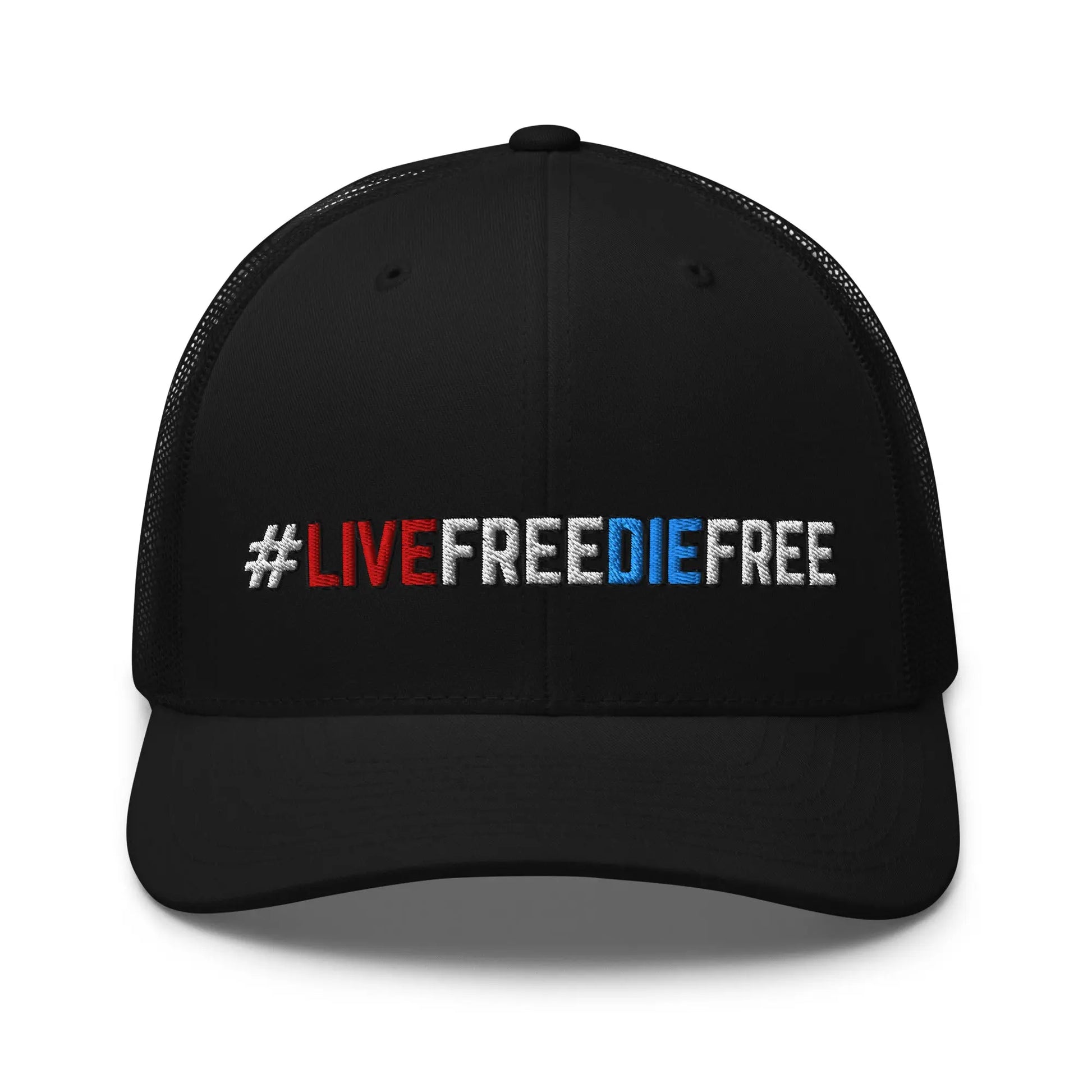 Hats Black Snapback Custom Trucker Hats #LIVEFREEDIEFREE Patriotic Cap for Men & Women Infidel Collective