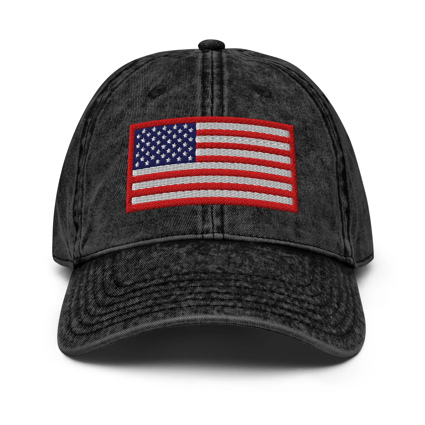 Hats Black Vintage Baseball Hat USA Flag Old Glory – Red White & Blue Embroidered Hat Infidel Collective