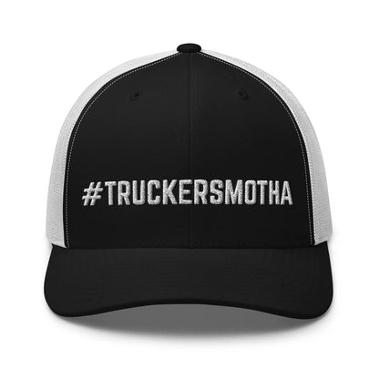Hats Black-White Snapback Custom Trucker Hat  Funny #TRUCKERSMOTHA for Mom's of Truckers Infidel Collective