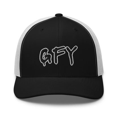 Hats Black-White Snapback Custom Trucker Hat Inappropriate NSFW GFY Cap for Men & Women Infidel Collective
