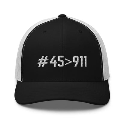 Hats Black-White Snapback Custom Trucker Hats 2A #45>911 Cap for Men & Women Infidel Collective