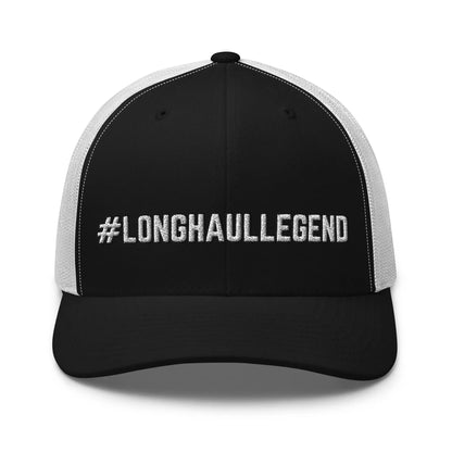 Hats Black-White Snapback Custom Trucker Hats Cool CDL #LONGHAULLEGEND for Men & Women Truckers Infidel Collective