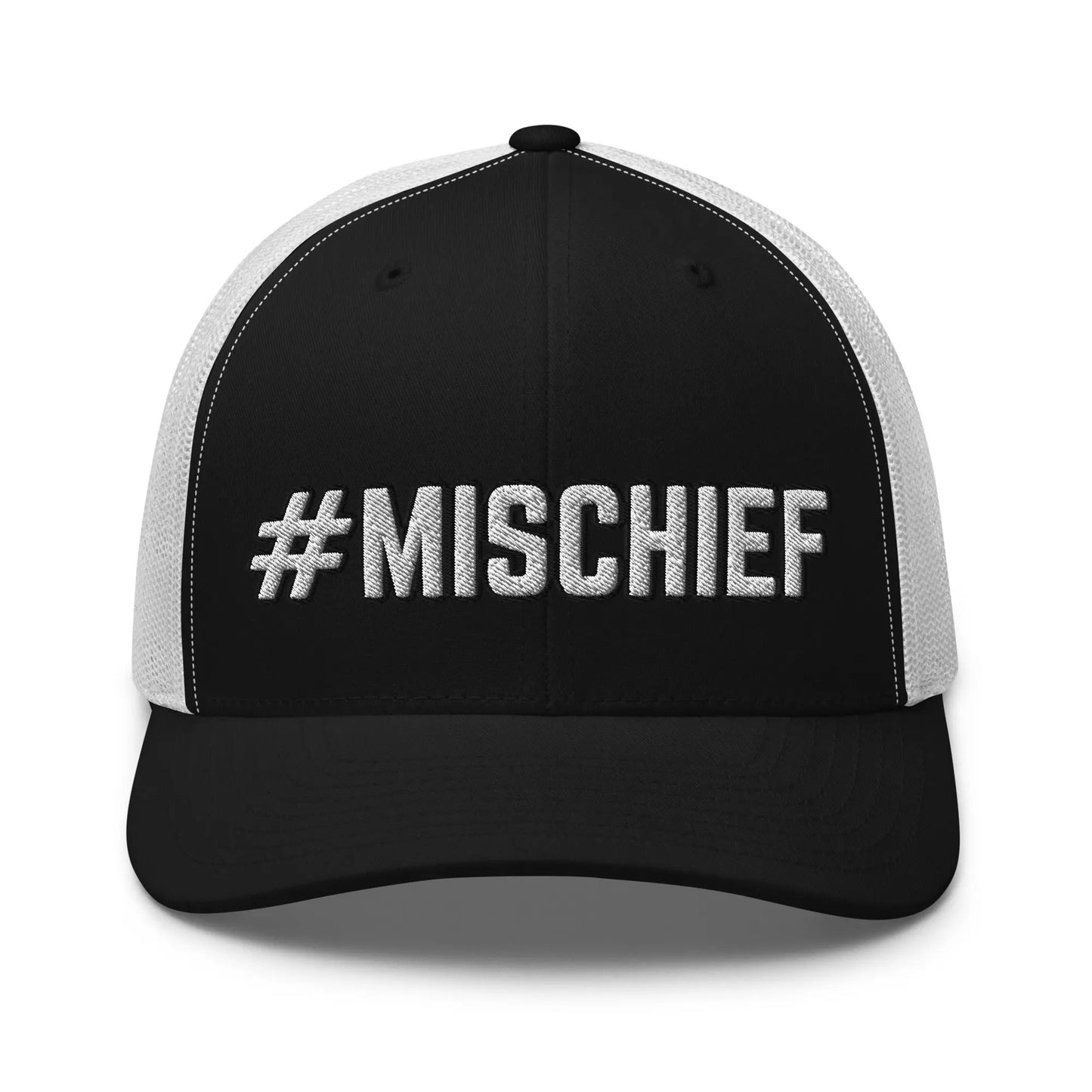 Hats Black-White Snapback Custom Trucker Hats MISCHIEF Funny Cap for Men & Women Infidel Collective